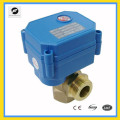 T flow 3 way Electric valve 12V/DC for Leak detection&water shut off system,Water saving system, automatic control valve